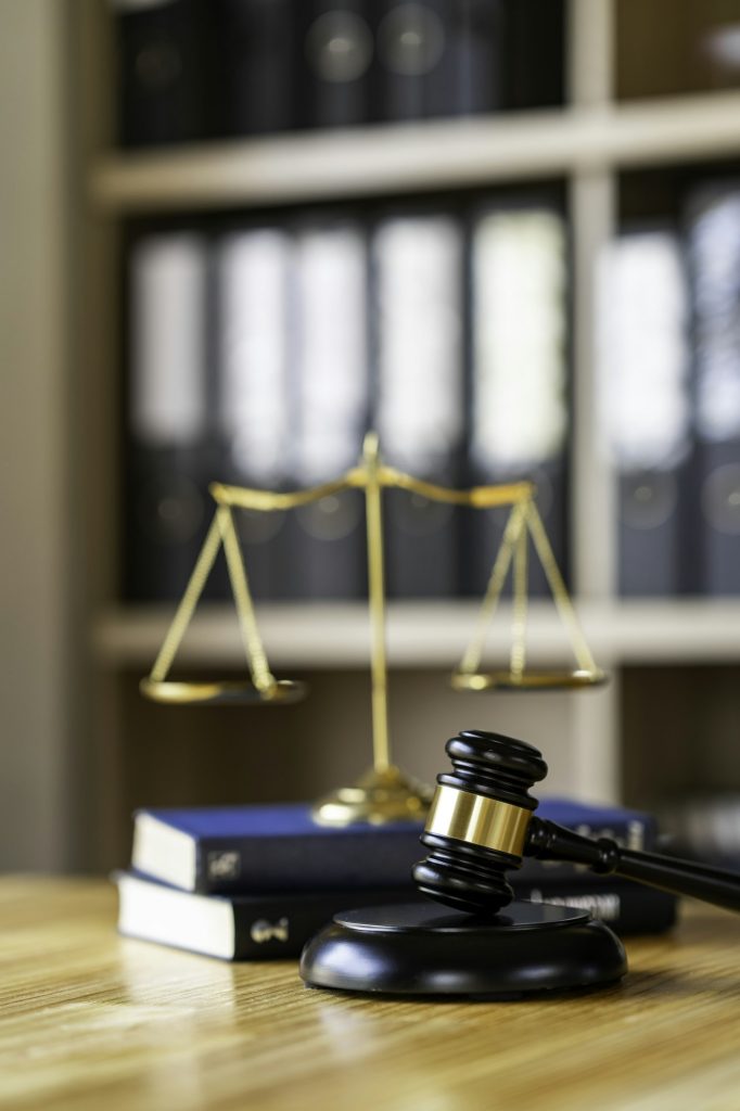 judgment hammer, Legal office. Attorney at law. Law and justice. Wooden judge gavel, close-up view.